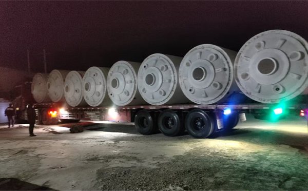 拉萨锥底桶交付现场